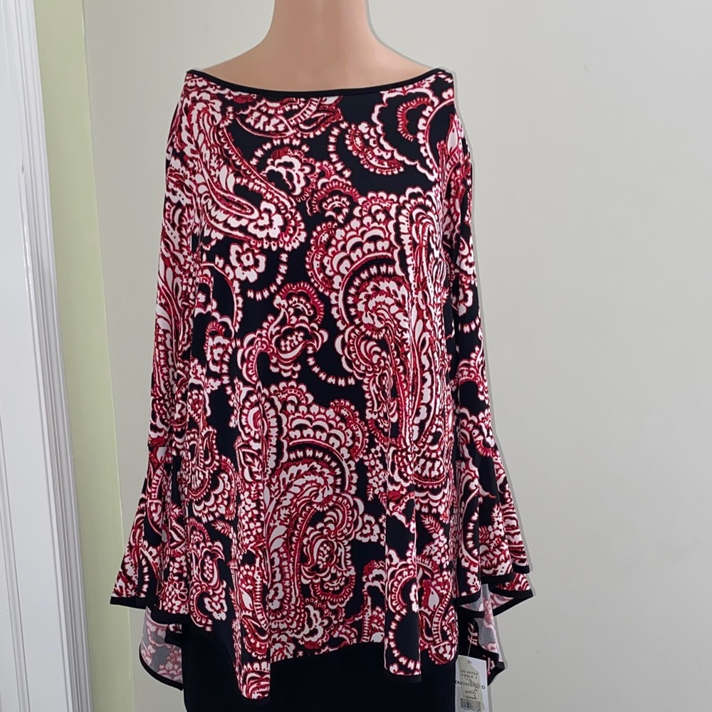 Paisley Print Off-Shoulder Top